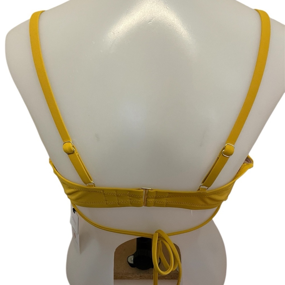 Shade & Shore Mustard Yellow Bikini Top size 36D - Picture 2 of 7